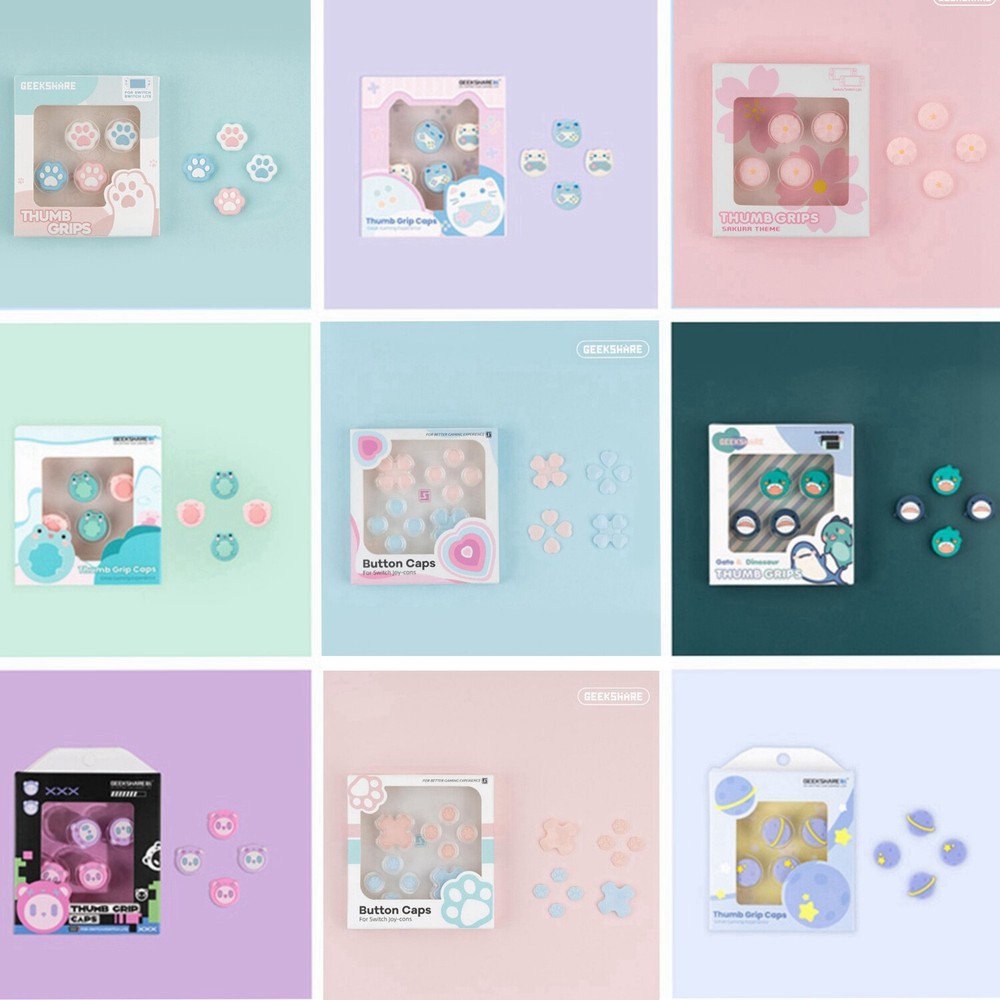 GeekShare Thumb Grips Analog Stick Caps for Nintendo Switch & Switch OLED &Lite
