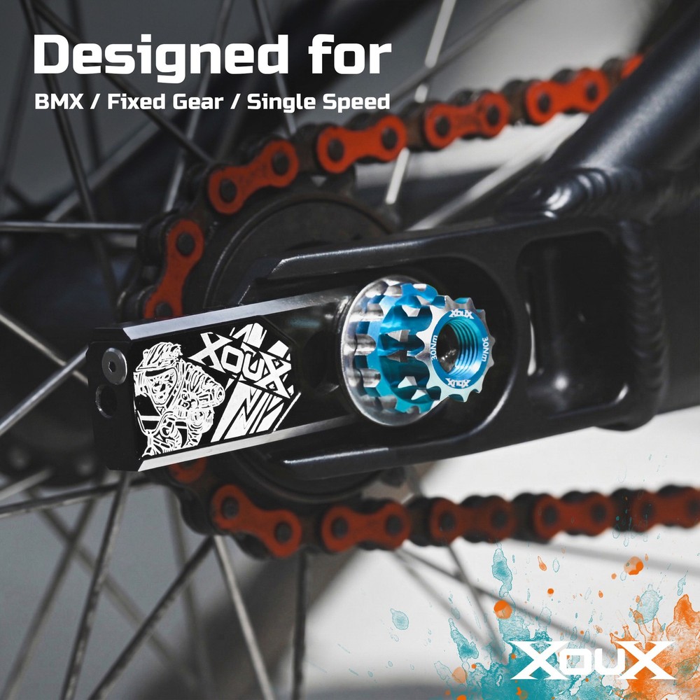 XOUX AX-B BMX Axle Nuts 10MM, Blue