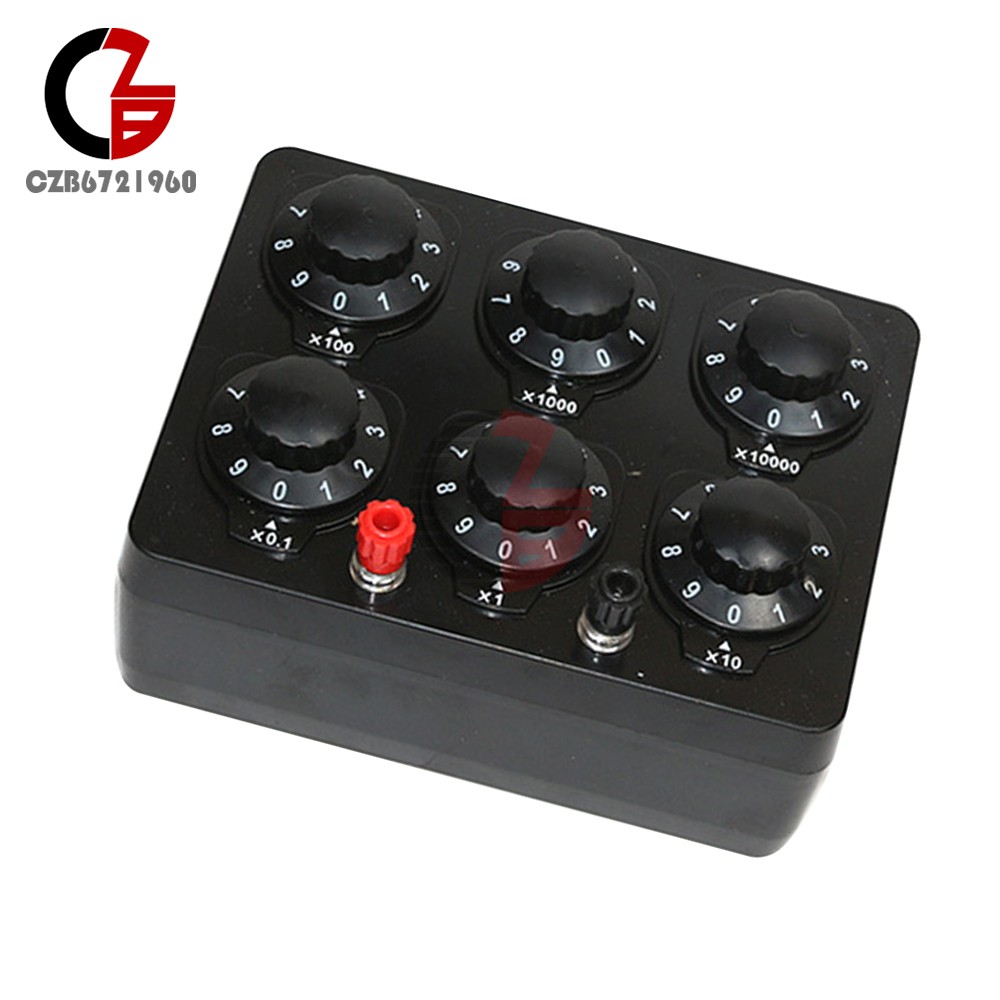 0-99999.9 ohm Simple Resistance Box Six Knobs Electricity Teaching Instruments