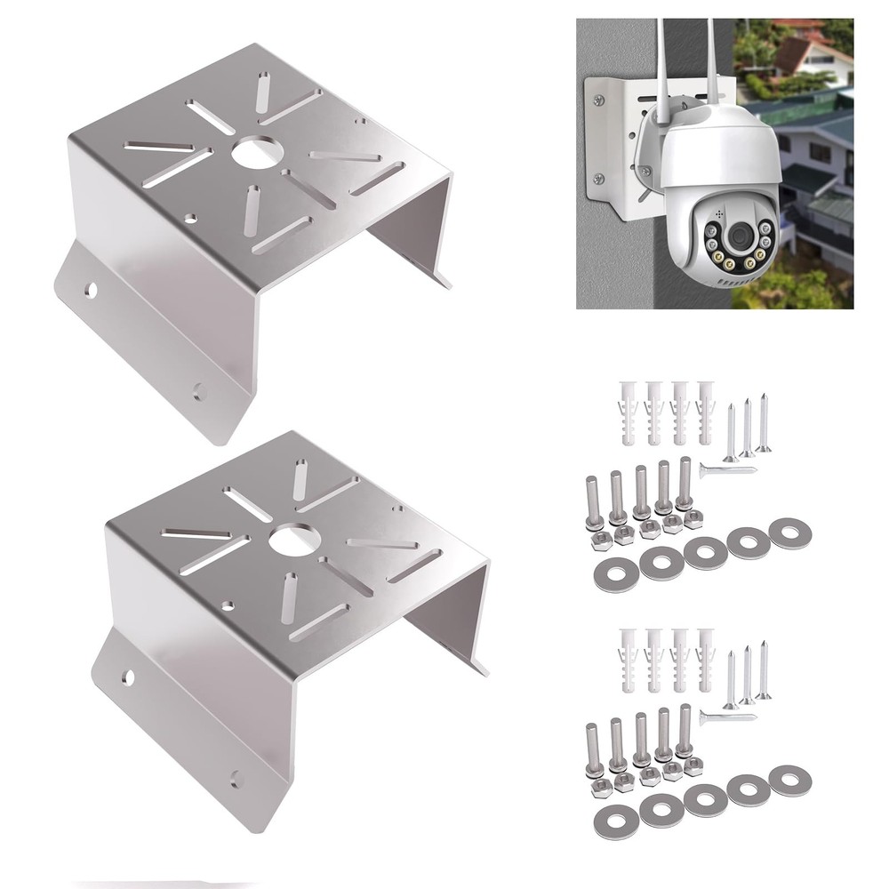 2 Pack Corner Wall Mount Bracket for Security Cameras - Adjustable Metal Wall...