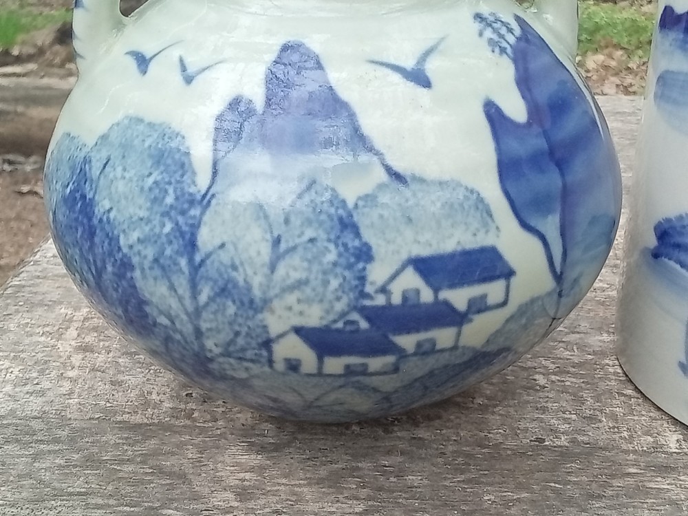 Three Chinese Blue and White Vases