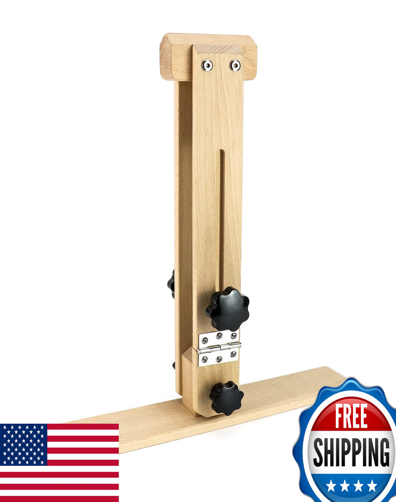 QWORK Leather Stitching Pony Horse Craft Clamp, Adjustable 360° Rotatable, Folda