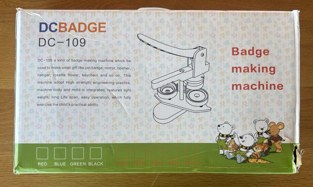 Badge Making Machine DC -109, Open Box