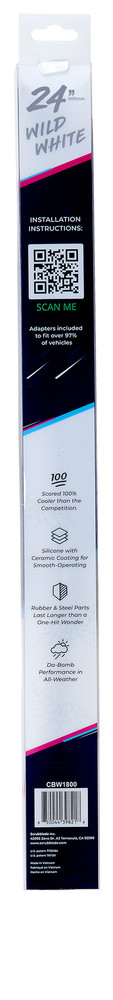 SCRUBBLADE 24'WHITE SILICONE SHADEBLADE PER BA- CBW2400