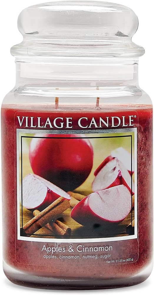 Apples & Cinnamon Large Apothecary Jar, Scented Candle, 21.25 Oz.