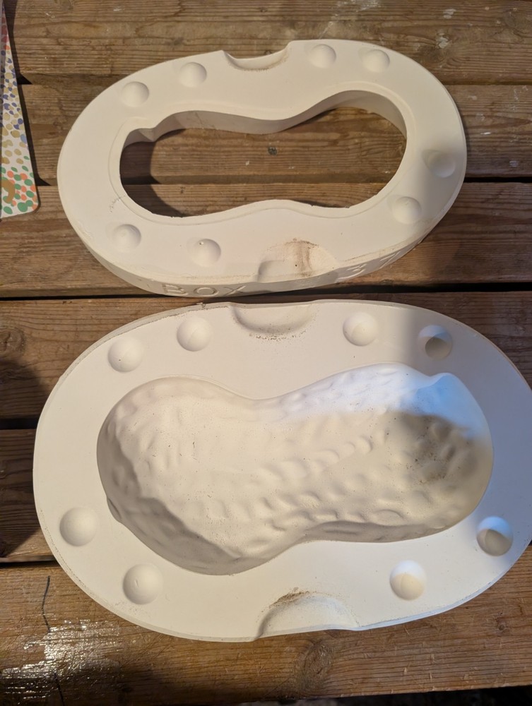 Arnels Peanut Box With Lid Vintage Slip Casting Ceramic Mold