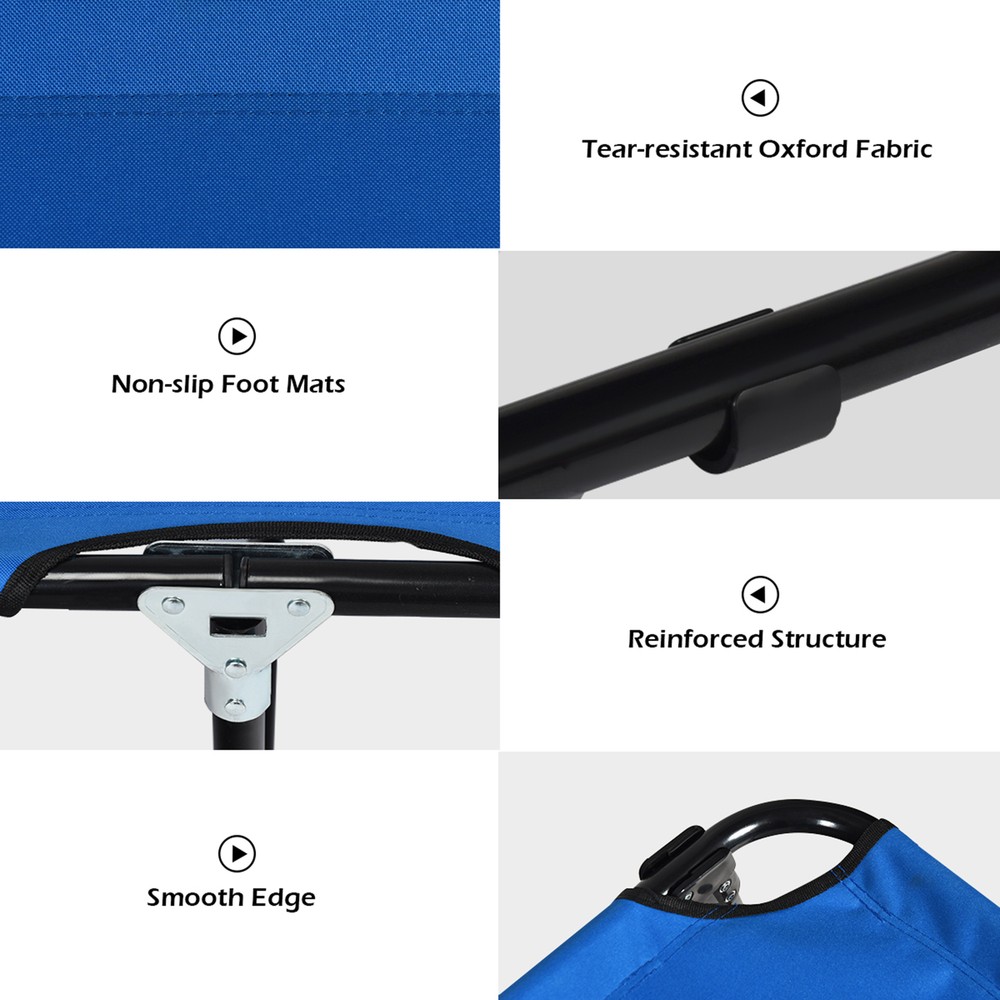Blue Folding Camping Bed Outdoor Military Cot Sleeping