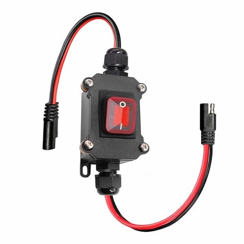 12V Inline Power Switch, Quick Connect/Disconnect switchs Power switch SAE red