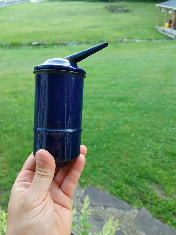 Antique Cobalt Blue Coal Mining Vaporizer