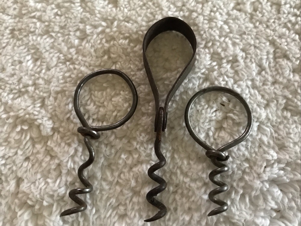 3 VINTAGE 1800’s CORKSCREWS