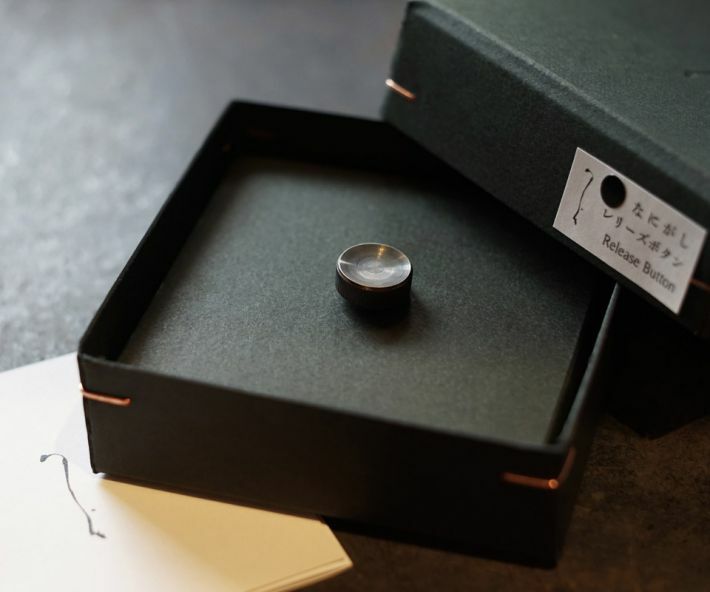 NANIGASHI Shutter Release Button BRASS BLACK 黒 ' LARGE ' L Size #013410