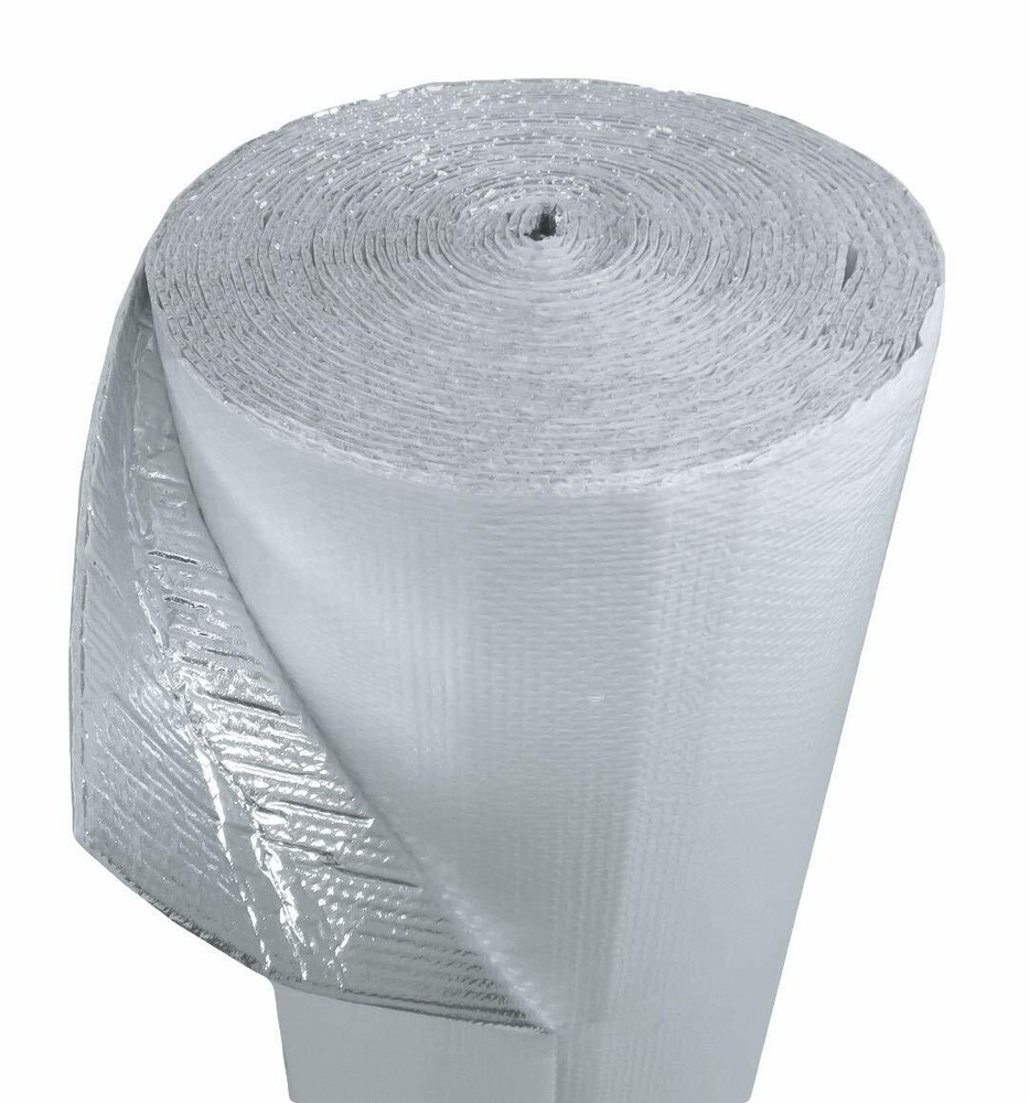 White Faced Double Bubble Reflective Foil Thermal Insulation 500sqft R8 4ft
