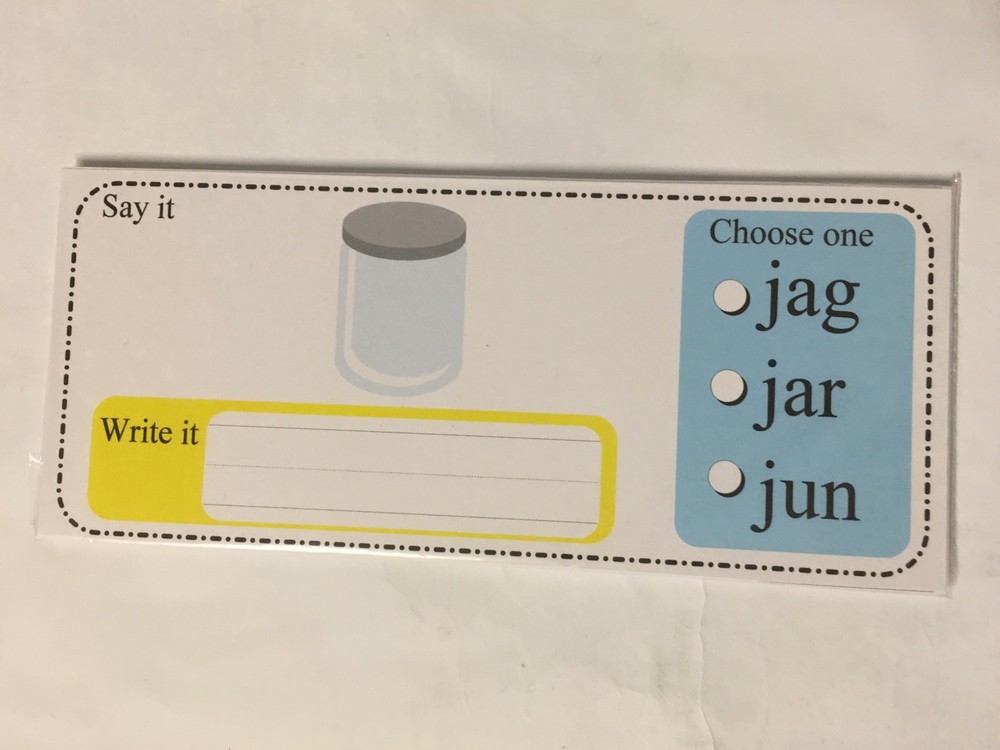 Vowel Sounds - Wipe & Write Learning Center Activity - 21 Laminated Cards