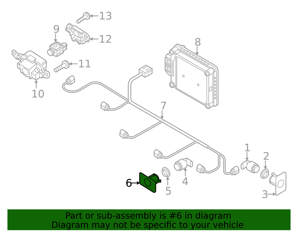 Genuine Audi Park Sensor Bracket 83A-919-268-A