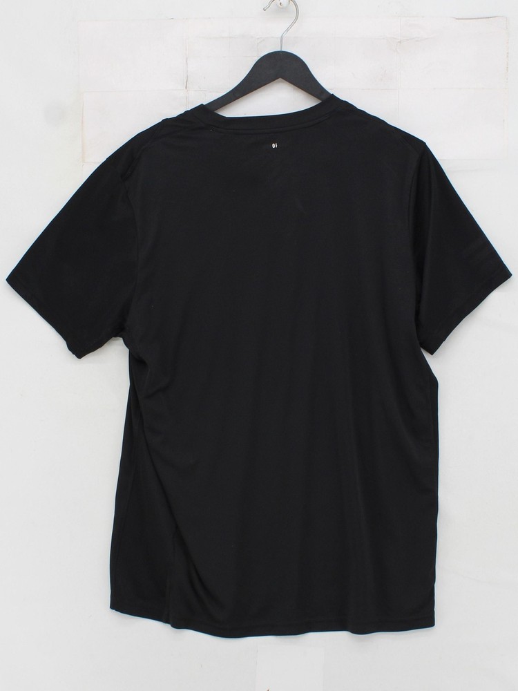 Adidas Men's T-Shirt L Black 100% Polyester Round Neck Basic