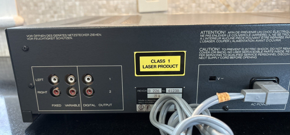 Revox B 226 CD Disc Player B205 Remote Control System Perfect Working Condition