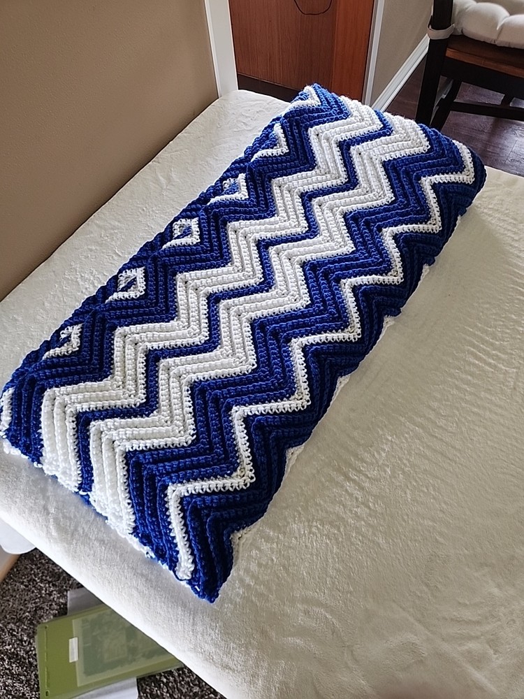 Handmade Crochet Afghan Throw Blanket.