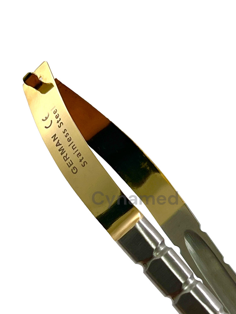 Castroviejo Scissors 6" Straight Micro with Gold Handle - Sharp Tips - German