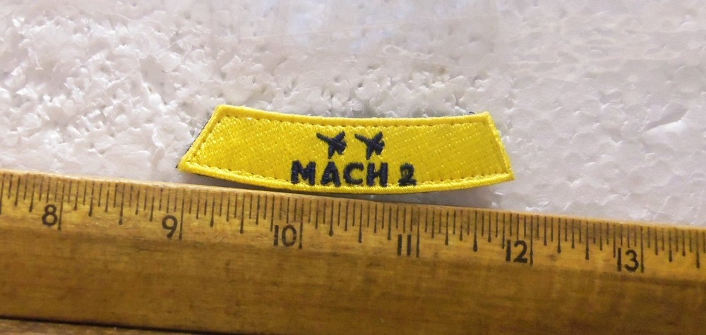 Mach 2 Embroidered Patch with Hook Back (NOS)