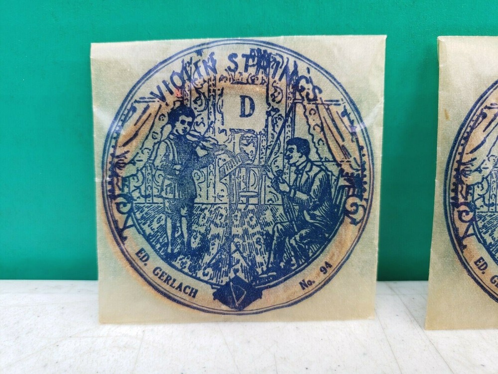 Ed Gerlach Violin String D No. 94 UNUSED IN PACKAGE Antique Quantity 2