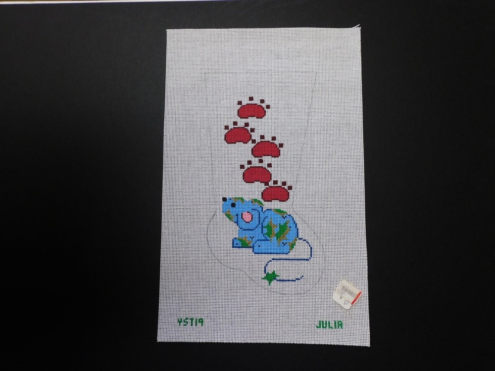 Mouse Stocking - Medium Size (CT64) Stitch Painted Needlepoint