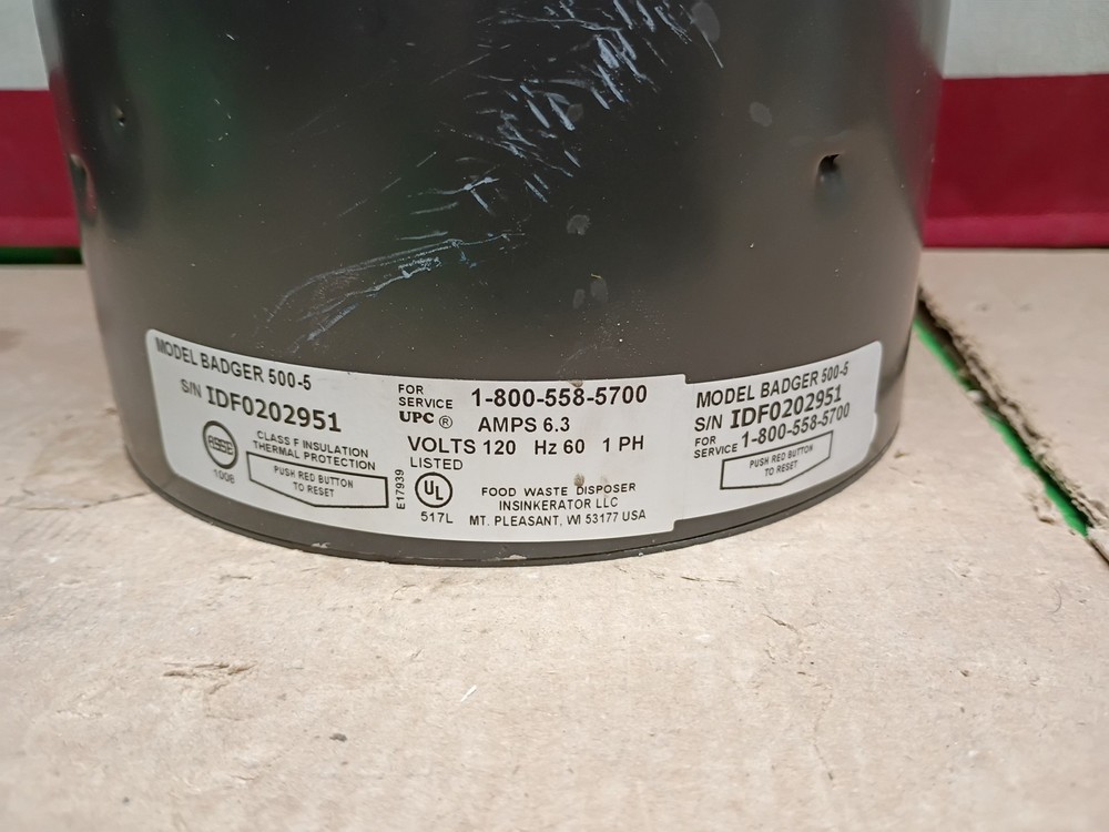 InSinkErator Badger 500, 1/2 HP Continuous Feed Kitchen Garbage Disposal, OB