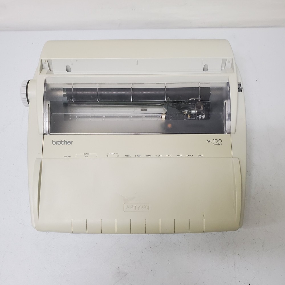 Brother ML 100 Standard Electronic Typewriter No Rear Tray Read Info