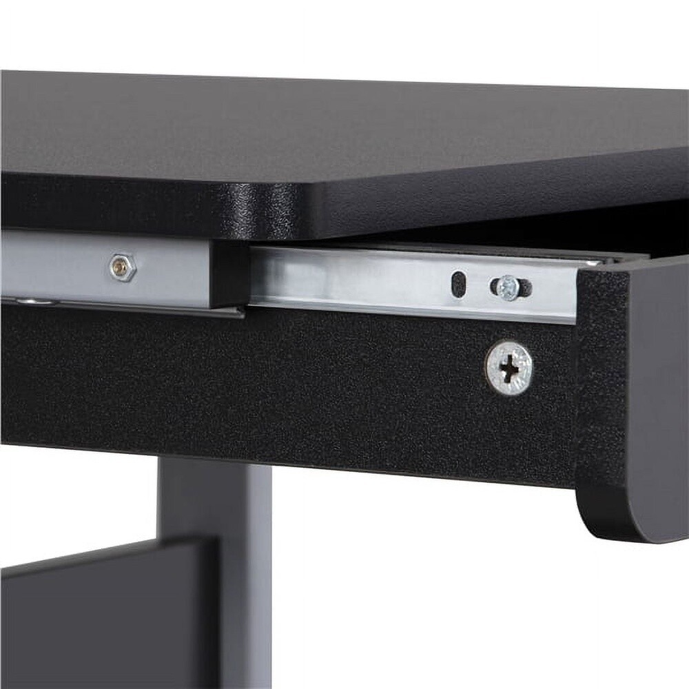 Rolling Computer Desk W/ Shelves Drawer Mobile Office Table Multi-Functional New
