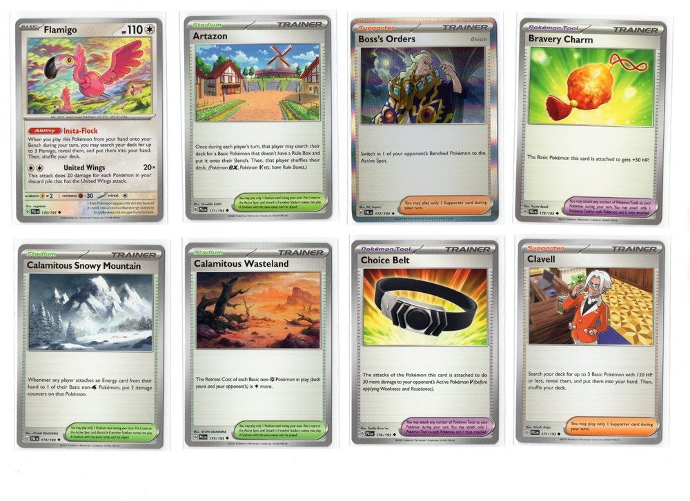 Pokemon SV2 Paldea Evolved C/U/R Complete Set 176 Cards