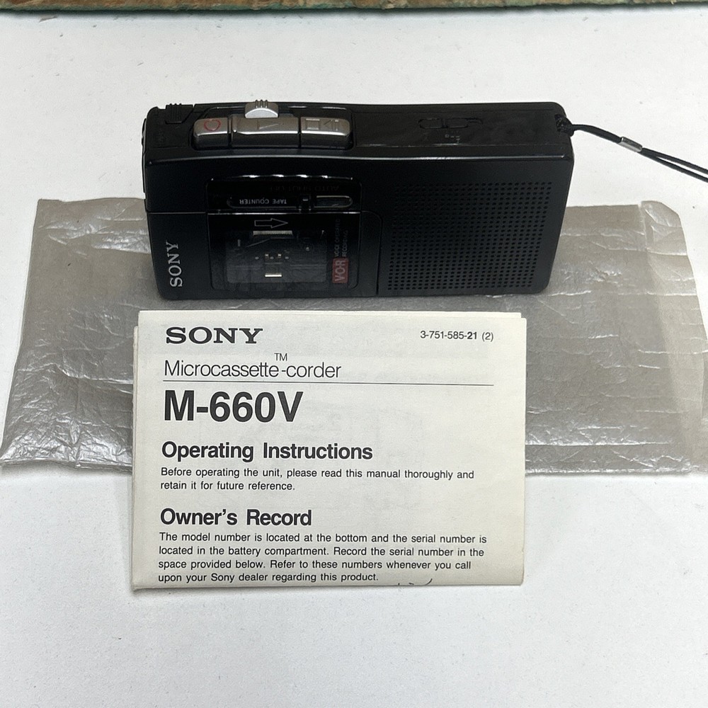 Sony M-660V VOR Micro-Cassette Recorder