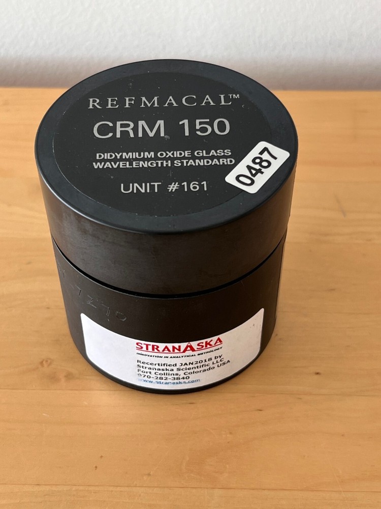 Refmacal STRANASKA CRM 150 DIDYMIUM GLASS WAVELENGTH Standard/Reference