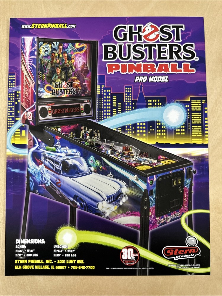 Stern Ghost Busters Pro Pinball Flyer