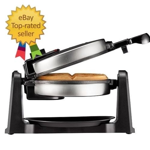 Rotating Belgian Waffle Maker, 180° Flip Iron W/ Non-Stick Plates, Adjustable Ti