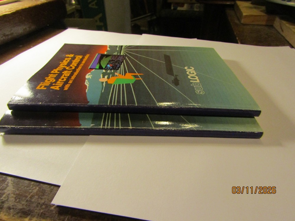 SubLogic Flight Simulator II Apple 11 + e Computer Game Program Books Box ONLY