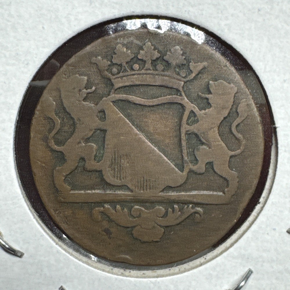 NETHERLANDS 1789 UTRECHT ONE DUIT RARE