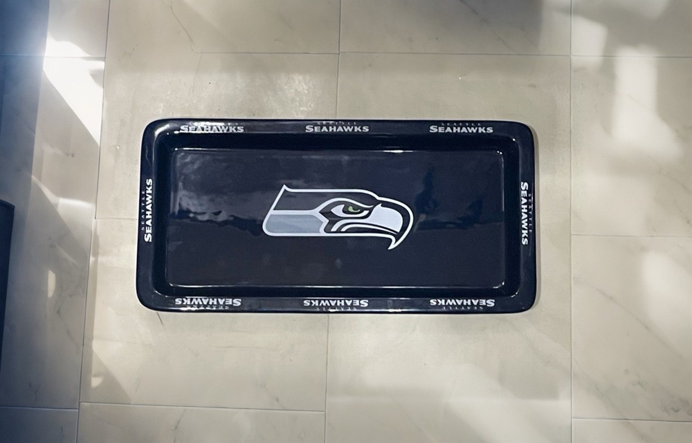 NFL Seattle Seahawk 14” Rectangular Serving Platter. NWT & With Holographic Seal