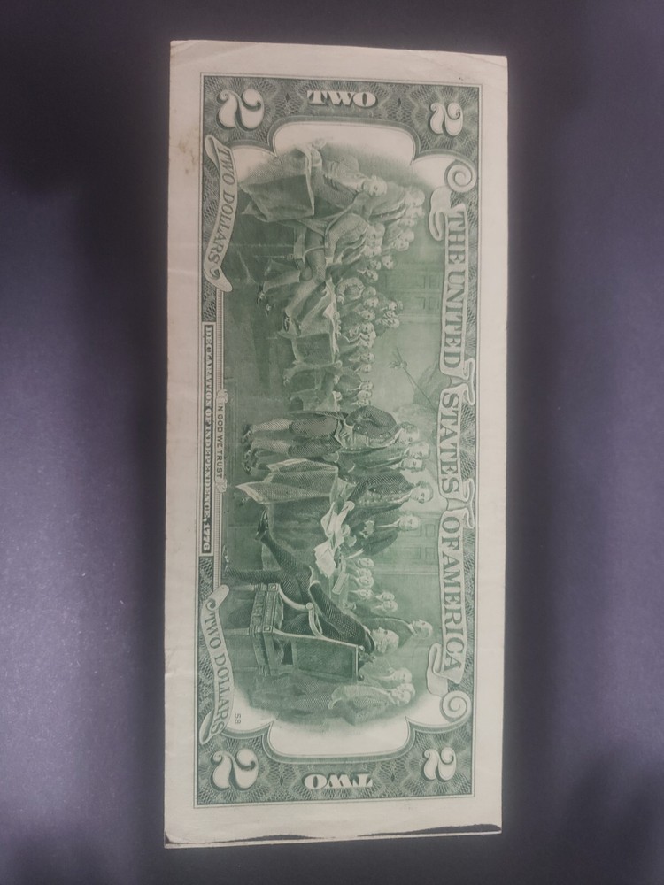 2 dollar bill error print