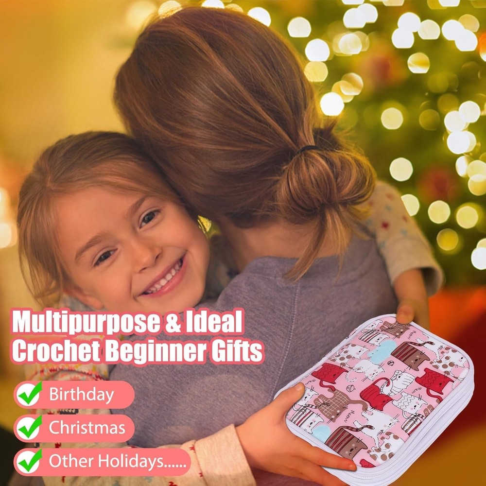 Complete Crochet Kit - 85-Piece Hooks Set with Case