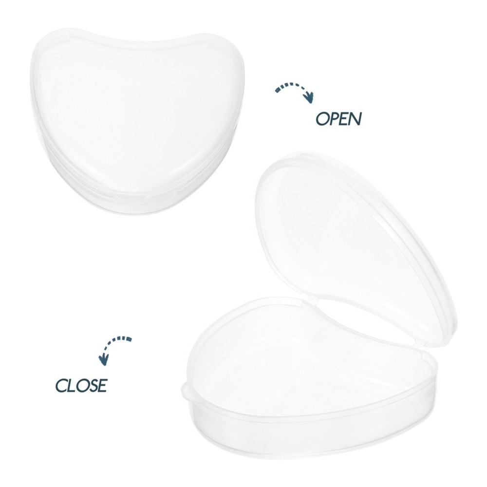 2 Pcs Convenient Denture Box Portable Container Lightweight Case
