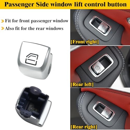 Window Switch Button Covers for Mercedes Benz C E GLC Passenger Side Button