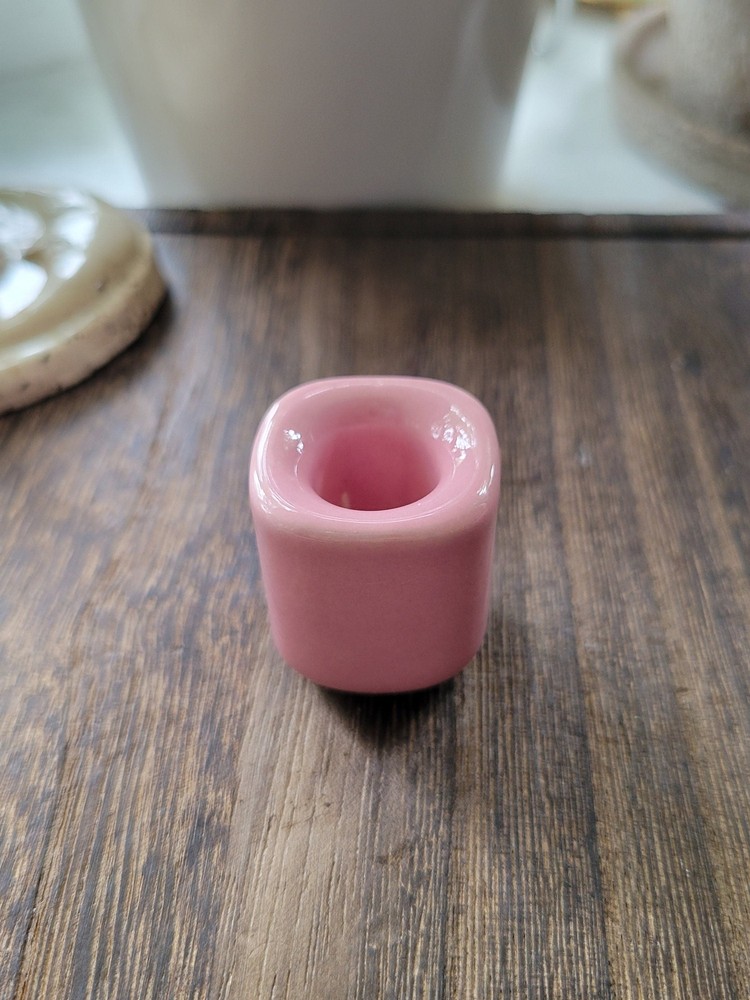 Handmade ceramic different color chime holders, candle holders