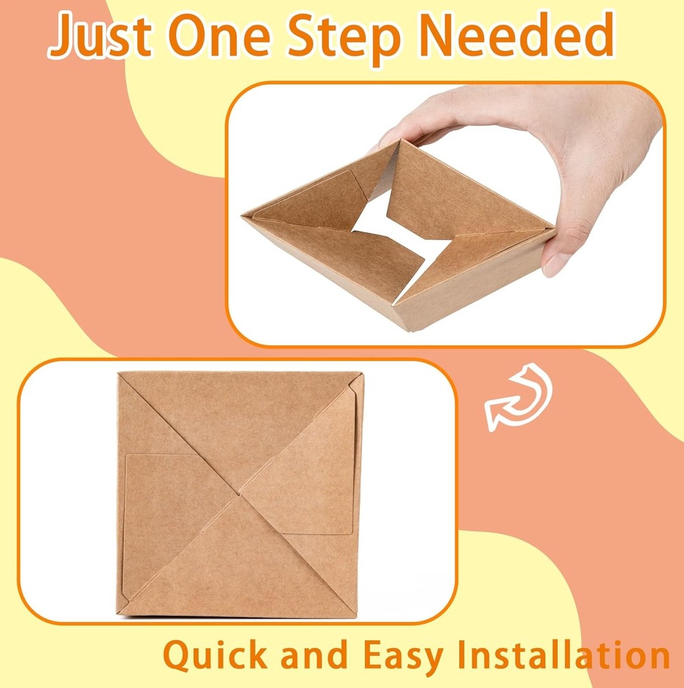 Individual Cupcake Containers Boxes Brown 100 Pcs