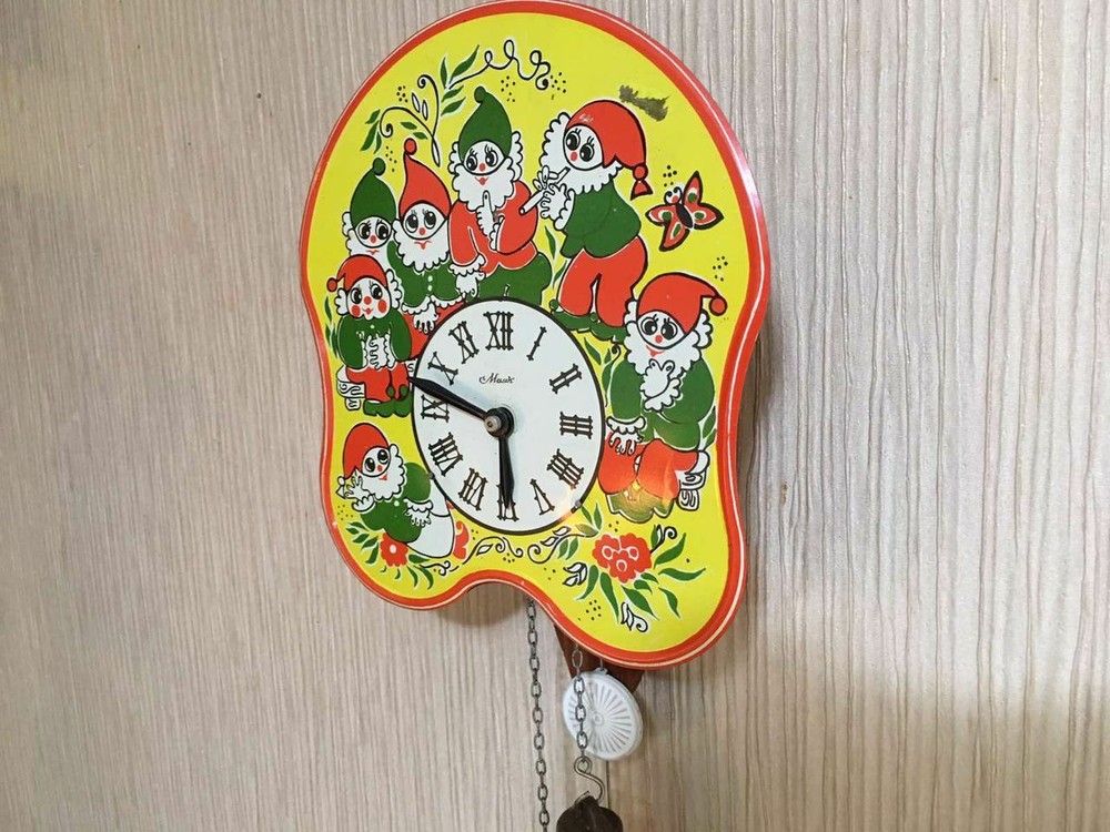 Vintage Clock Soviet Mechanical Clock Working Soviet CLOCK Soviet Wall Clock