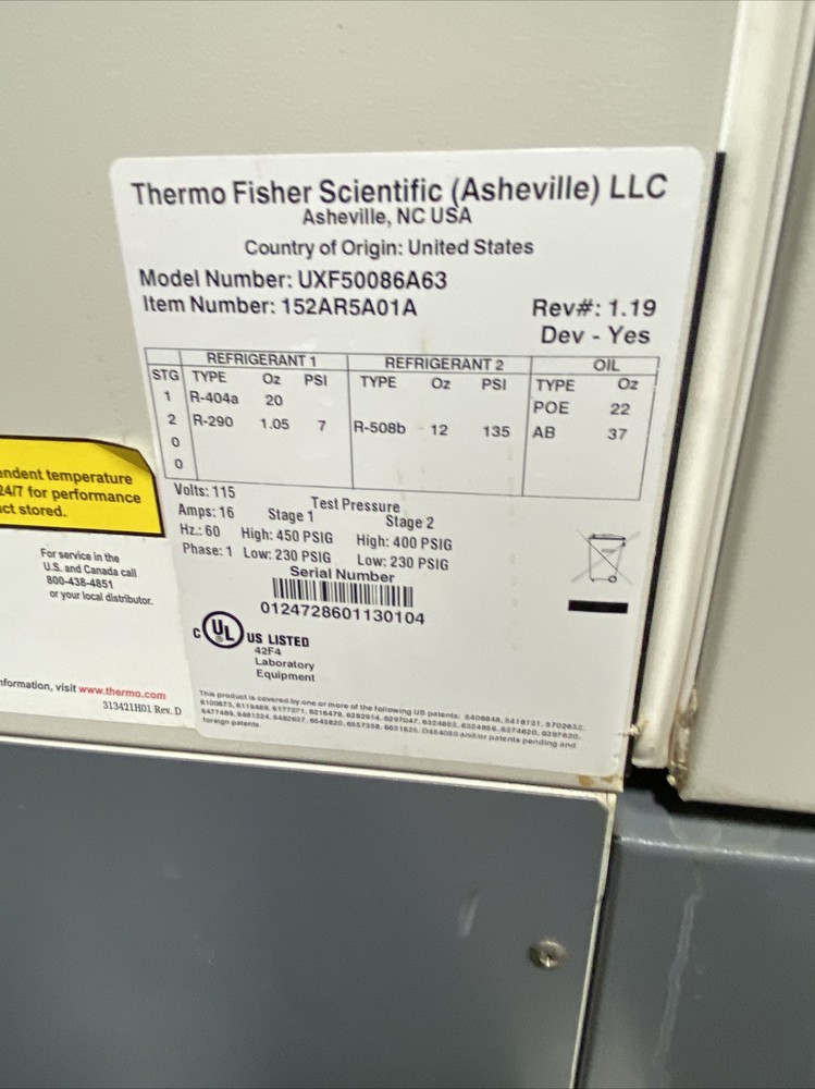 Thermo Scientific Revco UXF Freezer