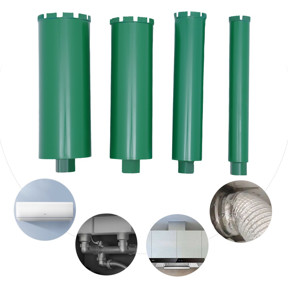 4-Piece Diamond Core Bit Water-cooled Drilling Concrete Brick Diamond Core Drill