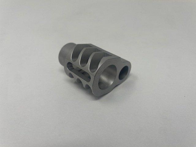 1911 Stainless Commander Compensator Brake - Muzzle Brake - w/ SIDE SLOTS 45acp