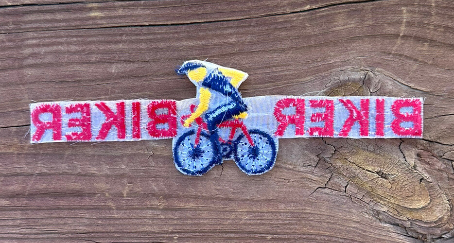 VINTAGE Biker Bicycle Cycling PATCH 1970’s Iron on