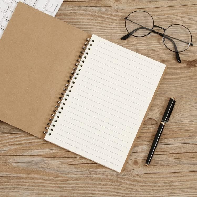 2Pack College Ruled Wirebound Spiral Notebook, Black, Yellow