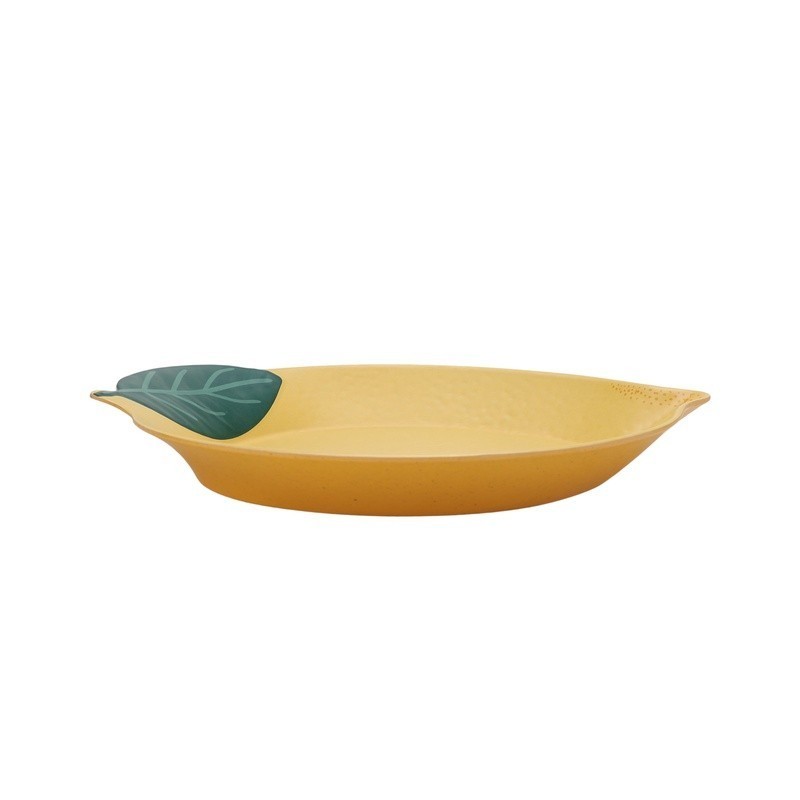 Kitchen Dinnerware Lemon Serve Platter Figural Dish Party Entertaining Decor