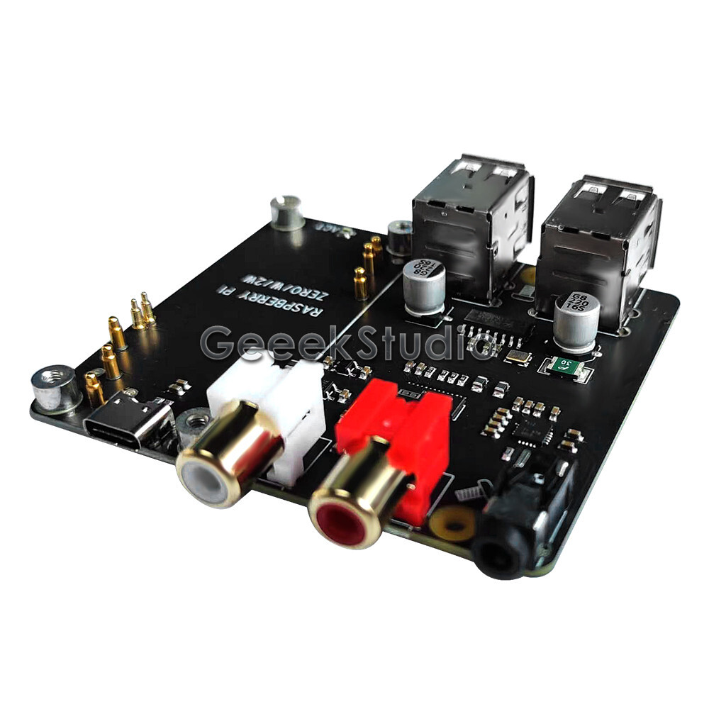 X302 HiFi DAC HAT Audio Card & USB HUB for Raspberry Pi Zero 2 W / Zero W